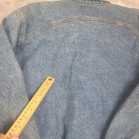 Vintage Jordache Denim Jacket Embellished Sequined Acid Wash Parrot Design Sz L - Picture 16 of 16